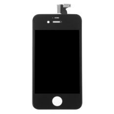 3-In-1 (kualitas Tinggi LCD, Menyentuh Bantalan, LCD Bingkai + Kaca Penutup Belakang + Tombol Pengendali) untuk IPhone 4 S (Hitam)