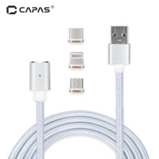 3 Dalam 1 Magnetik Kabel 2.4A Mikro Usb Mengisi Kabel Data untuk Android/Ios/Tipe C-Internasional