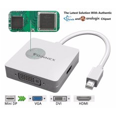 3-In-1 Mini DisplayPort 1.2 Ke HDMI/DVI/Adapter VGA Thunderbolt Adaptor Kompatibel Converter untuk Apple Macbook Mac Mini Permukaan Tablet dan Laptop dengan Dp Mini HDTV, Proyektor-Intl