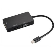 3 In 1 Thunderbolt Mini Display Port MINI DP Male Ke HDMI DVI VGA Female Adapter Converter Kabel untuk Apple Macbook Air Pro MDP-Intl