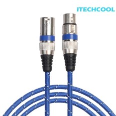 3 Jarum XLR Pria untuk Wanita Ekstensi Kabel untuk Pencampur Stereo Kamera Amplifier  (Biru) -10 M (Blue)