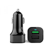 30W Quick Charge 3.0 USB and 1 port 2.4A USB Car Power Charger for LG V20 G5, HTC 10, A9, HP Elite X3, Samsung Galaxy S7 S6 Edge Note 5, Sony Z5, XZ and iPhone, Android Phone (QC-3.0-Car-Charger)