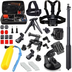 33-In-1 Aksesoris Olahraga Outdoor Biasa Combo ForGoProHERO4 Sesi Semua GoPro Hero4 Silver Black HERO 4 3 + 3 2SJ4000SJ5000 SJ6000 Olahraga Kamera Aksesoris Kit-Intl