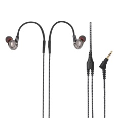 3.5mm Headphone In-Ear Moving-coil & Pindah-besi Earphone Musik Stereo Headset W/Kabel Pengganti Yang Dapat Dilepas untuk Samsung IPhone Lainnya 3.5mm Audio Perangkat Hitam-Intl