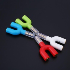 3.5mm Jack Male untuk 2 Wanita Stereo Audio AUX Headphone Y Splitter ADAPTER-Intl