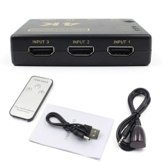 3d 1080p 3 Port 4k Hdmi Switch Switcher Selector Splitter Hub Ir Remote For Hdtv - intl