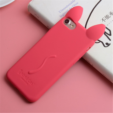 3D Kartun Lucu Yang Dapat Membuat Orang Yang Melihatnya Tertawa Terbahak-bahak atau Justru Kesal Karena Merasa Telinga Kucing Case Telepon Penutup Silikon Lembut To Apple IPhone 5/5 S (merah) -Internasional