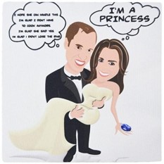 3dRose LLC 8 x 8 x 0.25 Inches Prince William and Kate Middleton Wedding Mouse Pad (mp_60000_1) - intl