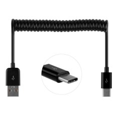 91,44 Cm Spiral Spring USB-C USB 3,1 Tipe C For Kabel Data USB To Nokia N1 MacBook (hitam)
