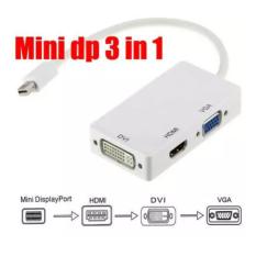 3in1 Adapter Converter Mini Displayport DP Display Port Thunderbolt Tunderbold Tunderbolt To Ke Hdmi Dvi Vga Connector Konektor Cable Kabel Pc Projektor Infokus Laptop Notebook Monitor Komputer HDTV DVD 15 Macbook Tablet 11 Imac 13 Air Pro 17