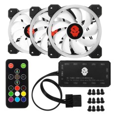3 Pcs 1800 Rpm RGB LED Quiet Komputer Case PC Kipas Pendingin 120mm + Remote Controller-Intl