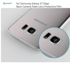 3X Topias Jelas Lensa Flash Stiker Gelas Lapisan Pelindung Kamera Pelindung Layar untuk Samsung Galaxy S7 EDGE-INTL (...)