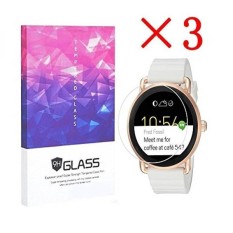 3X Fossil Q Wander Smartwatch Screen Protector Crystal Clear 9H 2.5D Tempered Glass Screen Protector Foils,Anti-Fingerprint,Anti-Glare,bubble-free Protection Film (3 Packs) - intl