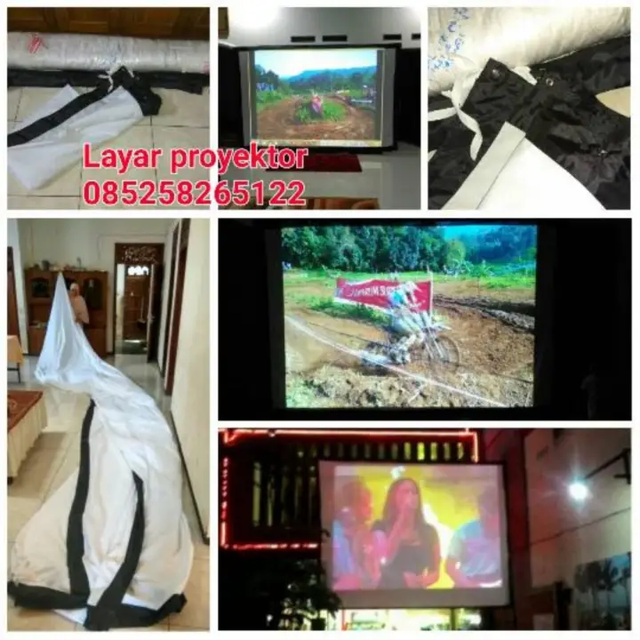 Kain Layar Proyektor 3x4 Tanpa Sambung Lazada Indonesia