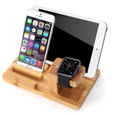 4 In 1 To Apple Watch Stand Multi Fungsi Baju Bambu Bambu Charging Stand Bracket Station Docking Station untuk IPhone IPad Apple Watch