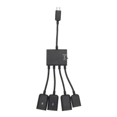 4 Port Pengisi Daya Micro USB OTG HUB Kabel For SUMSUNG Android PC-Internasional