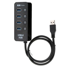 4 Port USB 3.0 Tinggi Kecepatan Hub Expansion Splitter Independenton/Mati Kampanye Versus LED Anda Buku Catatan Laptop Buah Desktopcomputer -Internasional