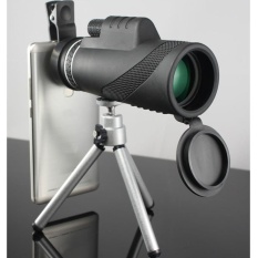 40 x Zoom HD Optical bermata teleskop lensa ponsel kamera + Tripod 7319 hitam