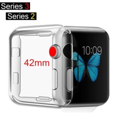 【42mm】SLGOL Series 2/3 untuk Apple IWatch, Aku Watch Case Soft TPU Screen Protector All-around Pelindung Ultra Tipis Case Cover untuk Apple Watch Series 2/3-Intl