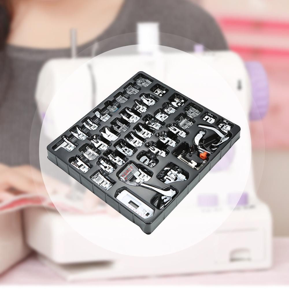 42 Pcs Profesional Mesin Jahit Kolej Presser Kaki Set Hem Kaki Aksesoris Aksesoris untuk Brother Singer Feiyue Janome-Internasional