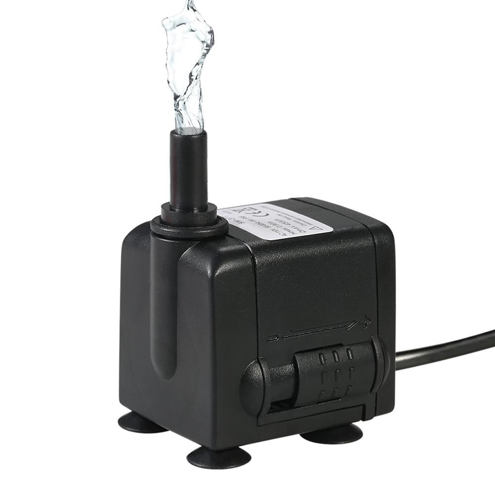 450L/H 6 W Submersible Pompa Air untuk Aquarium Meja Air Mancur Kolam Taman Air dan Sistem Hidroponik dengan 2 Nozel AC220-240V-Intl