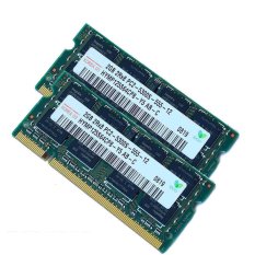 RAM Memori Laptop Notebook SODIMM 2x2GB DDR2 667MHz PC2-5300 200 Pin