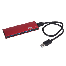 4 Ports Kecepatan Tinggi USB 3.0 HUB untuk Tablet Ponsel Hard Disk (Merah)-Intl