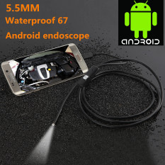 5.5mm Lensa 1 M Android OTG Phone Endoscope IP67 Borescope LED Kamera Ular-Internasional