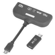5-In-1 Micro USB MHL untuk HDMI With Kabel OTG Kamera Koneksi Kit/11 Pin- Micro USB Adaptor-hitam-Internasional