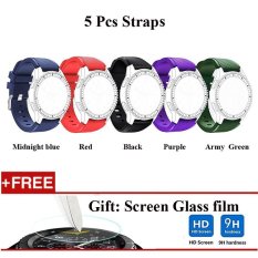 5 Pcs Sports Silicone Bracelet Strap Band For Samsung Gear S3 Classic / S3 Frontier - intl