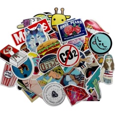 50 Pcs Colorful Kartun Tahan Air Yang Dapat Dilepas Skateboard Gitar Travel Case Mobil Sepeda Motor Laptop Sticker Decal Stiker Gaya B- INTL