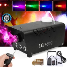500 W RGB LED Kabut Mesin Pencahayaan Jarak Jauh Pengendali Dj Pesta Stage Smoke Pelempar Steker Inggris-Internasional