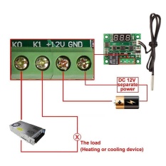 -50 °C Sampai 110 °C 12 V Digital Termostat Termometer Pengatur Suhu W1209-Internasional