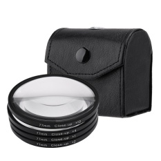 52/67/72/77mm Close-up +1+2+4+10 Macro Lens Filter Kit for DSLR Camera(Black)-77mm - intl(Black)
