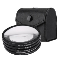 52/67/72/77mm Close-up +1+2+4+10 ro Lens Filter Kit for DSLR Camera(Black)
