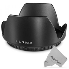 52mm Tulip Flower Lens Hood untuk Nikon AF-S 18-55mm, 55-200mm F/4-5.6G ED VR II, 50mm F/1.8D, 35mm F/1.8G, Pentax 18-55mm dan Pilih Canon, Sony, Sigma dan Tamron Lensa-Intl