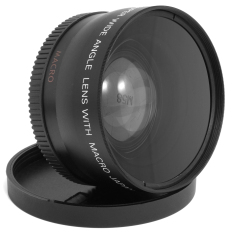 Lensa Wide Angle 58mm 62mm Macro 0.45x Untuk Canon Rebel EOS LF037-SZ (Hitam)