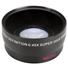 58mm 0.45X Super Wide Angle Makro Lensa untuk Canon EOS 500D Rebel T1i T2i (HITAM) (Intl)-Intl