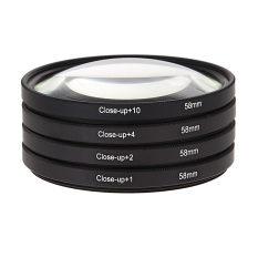 58 Mm Menutup Lensa Makro Menggunakan Perlengkapan Filter + 1 + 2 + 4 + 10 Canon EOS 650D 600D 18