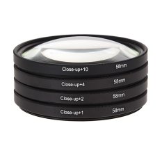 58mm Macro Close Up Filter Lensa Kit + 1 + 2 + 4 + 10 untuk EOS 650D 600D 18