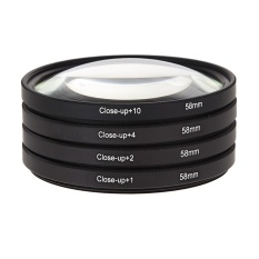 58mm Macro Close Up Filter Lensa Kit + 1 + 2 + 4 + 10 untuk Canon EOS 650D 600D 18-Internasional