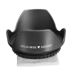 58mm Reversible Flower Shape Lens Hood II untuk Canon Nikon Sony Olympus Kamera-Intl