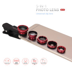5-In-1 Makro Cembung Teleconverter Sudut Lebar Lensa CPL Filter untuk IPhone 6and 6 5 S 5