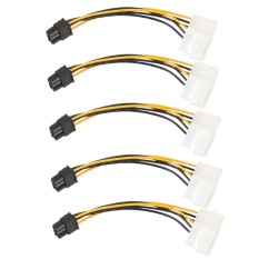 5 Pcs 6Pin Ke Dual 4 Pin PCI-E PCI Express Daya Kartu Grafis Kabel Adaptor-Internasional