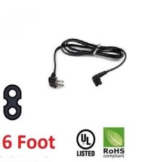 6 Kaki Kaki USA 2 Pin Pria Sampai 90 Derajat Kuat Kuat IEC 320 C7 AC Power Supply Kabel Kabel untuk TV Samsung-Intl