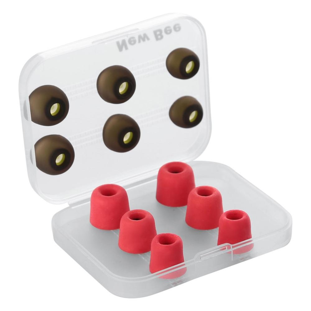 6 Pasang Penggantian Memori Busa Earpad Tips-Internasional