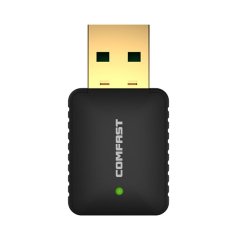 600 Mbps AC USB 5 GHz Wireless Dual Band Antena Wifi 2DBI Adapter (Hitam)-Intl