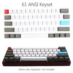 61 Kunci ANSI Tata Letak OEM Profil PBT Tebal Tombol untuk 60% Keyboard Mekanik-Intl