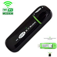7.2 Mbps Mini Wireless Router WiFi Stick 3g USB Dongle GSM WCDMAModem HSPA LAN Adaptor Jaringan dengan TF SIM Slot Kartu (Hitam) -Intl