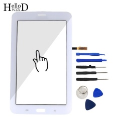 7.0 Inch Tablet Touch Depan Tinggi Digitalisasi Layar Panel untuk Samsung Galaxy Tab 3 Lite 7.0 T111 Lensa Kabel Fleks Sensor + Alat Gratis Perekat internasional